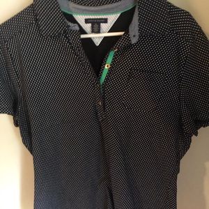 Polka dot navy shirt